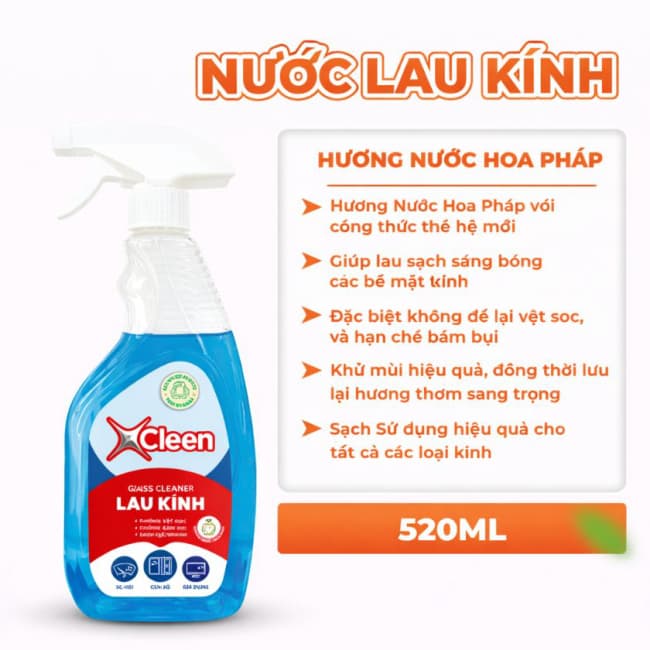 Nước Lau Kính X-Cleen Hương Nước Hoa Pháp Cao Cấp - Sạch Bóng Từng Centimet, Ngát Hương Sang Trọng — 2