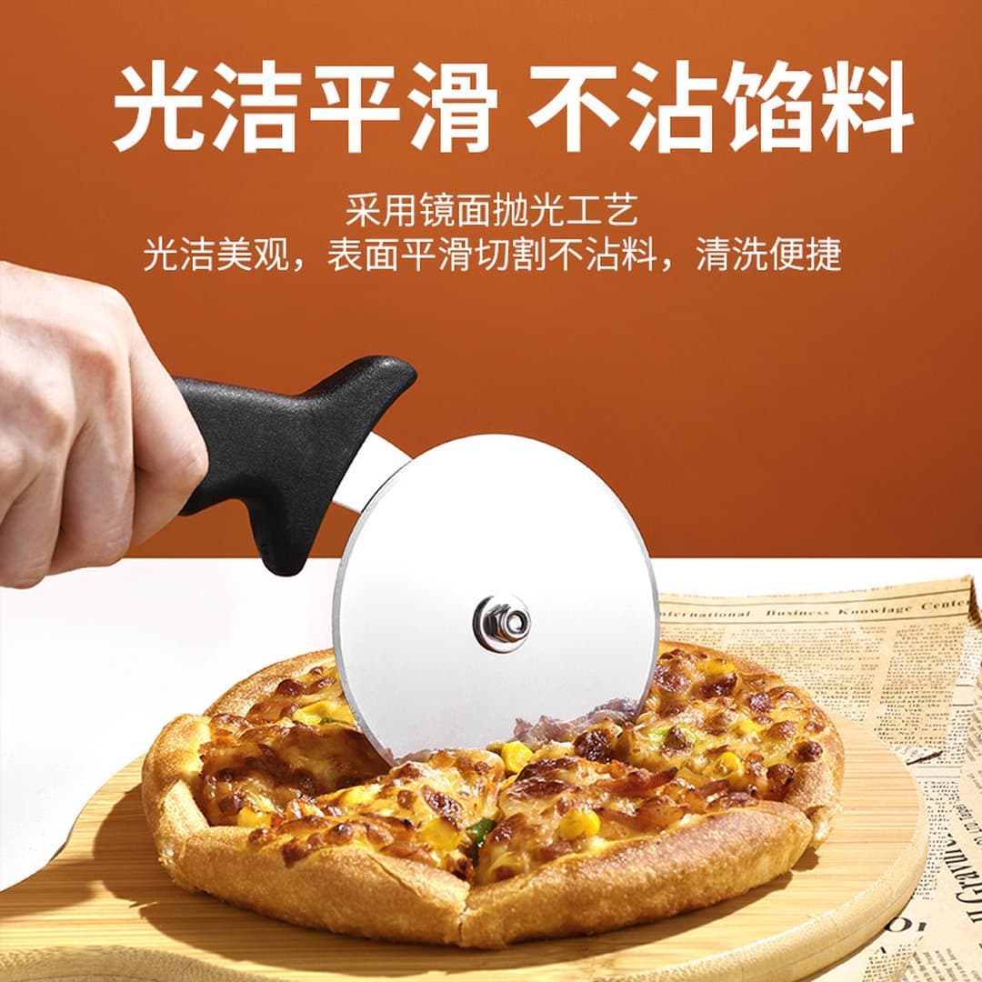 Dao Lăn Cắt Bánh Pizza Inox Chuyên Dụng - Dụng Cụ Cắt Bánh Cuộn Tròn Cao Cấp Cho Nhà Bếp — 4
