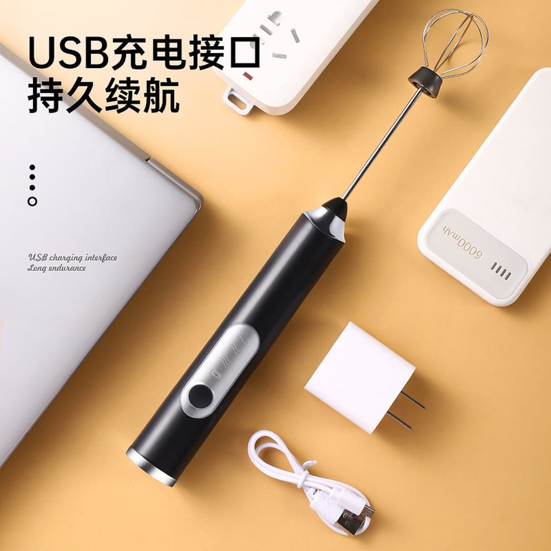 Máy Tạo Bọt Sữa Đánh Cà Phê Điện Cầm Tay Sạc USB - Máy Trộn Sữa Đánh Trứng Mini 3 Tốc Độ Cao Cấp — 4