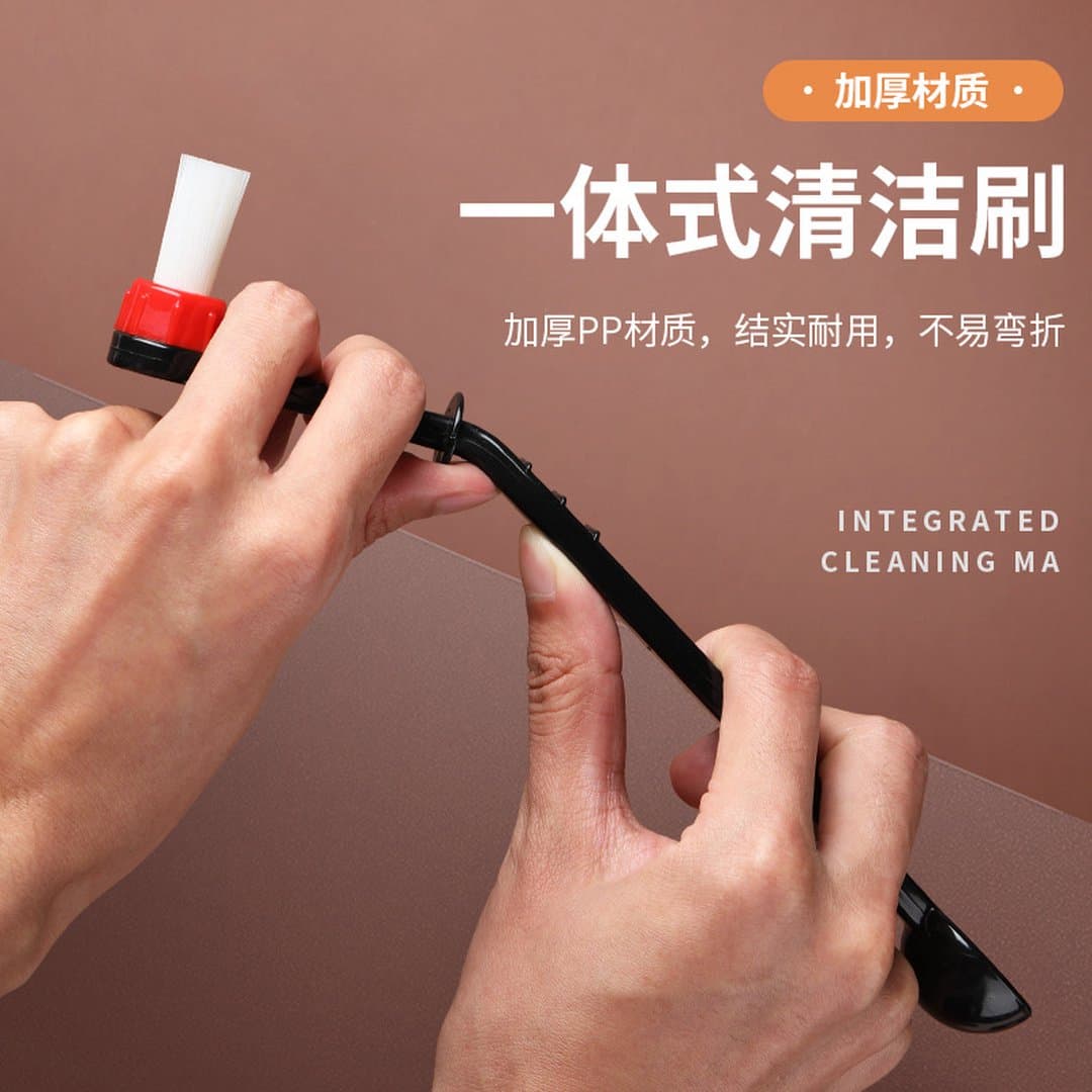 Cọ Vệ Sinh Họng Máy Pha Cà Phê Khuỷu Cong Sino - Bàn Chải Nylon Vệ Sinh Đầu Grouphead Chuyên Dụng Tích Hợp Muỗng Đong — 2