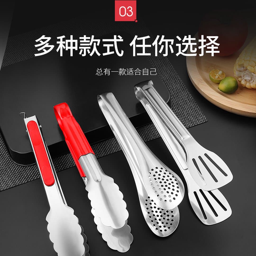 Kẹp Gắp Thực Phẩm Inox 304 Cao Cấp Chống Bỏng - Kẹp Gắp Bánh Mì Đồ Nướng Bbq Tiện Lợi Cho Nhà Bếp Và Quán Ăn — 4
