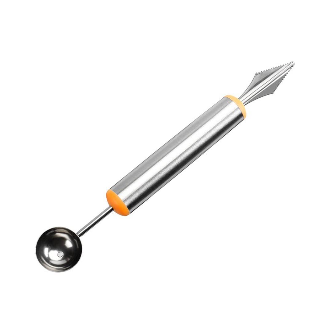 Muỗng Múc Kem Inox Tròn - Dao Khắc Tạo Hình Trái Cây Hai Đầu Đa Năng Cho Gia Đình & Quán Cafe — 5
