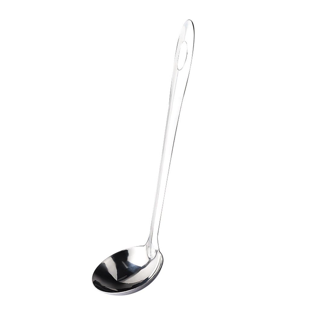 Muỗng Inox Ăn Lẩu Cán Dài Có Móc Mắc Thành Nồi – Vá Múc Canh & Vá Thủng Vớt Thức Ăn Chuyên Dụng Cho Nhà Hàng, Quán Ăn, Gia Đình — 5