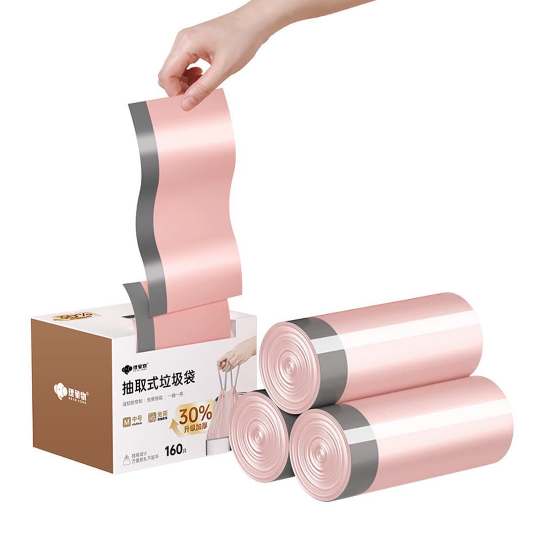 Túi Đựng Rác Dây Rút Tự Động Siêu Dày Chống Rách - Cuộn Túi Rác Phân Loại Gia Dụng Cỡ Lớn Cầm Tay Tiện Lợi Dùng Một Lần — 3