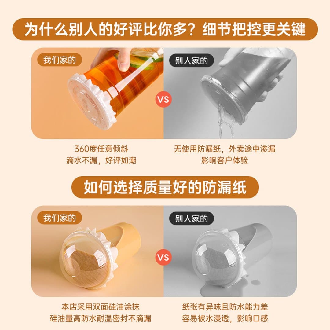 Giấy Lót Cốc Trà Sữa Chống Rò Rỉ Cao Cấp - Màng Giấy Ép Miệng Ly Đóng Gói Đồ Uống Mang Đi Chống Tràn Tuyệt Đối — 5