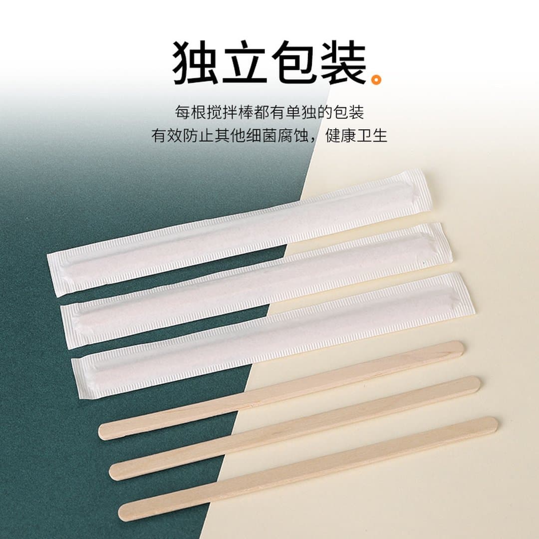 Que Khuấy Cà Phê Gỗ & Ống Hút Pha Chế Dùng Một Lần – Que Khuấy Trà Sữa Mật Ong Đồ Uống Nóng An Toàn Môi Trường Cho Quán Cà Phê, Gia Đình — 3