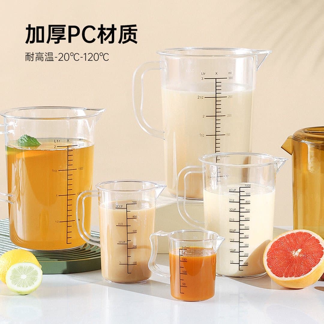 Cốc Đong Nhựa PC Acrylic Trong Suốt Dung Tích Lớn (200ml - 5000ml) Có Vạch Chia Chuẩn Cho Quán Trà Sữa, Cà Phê, Làm Bánh — 3